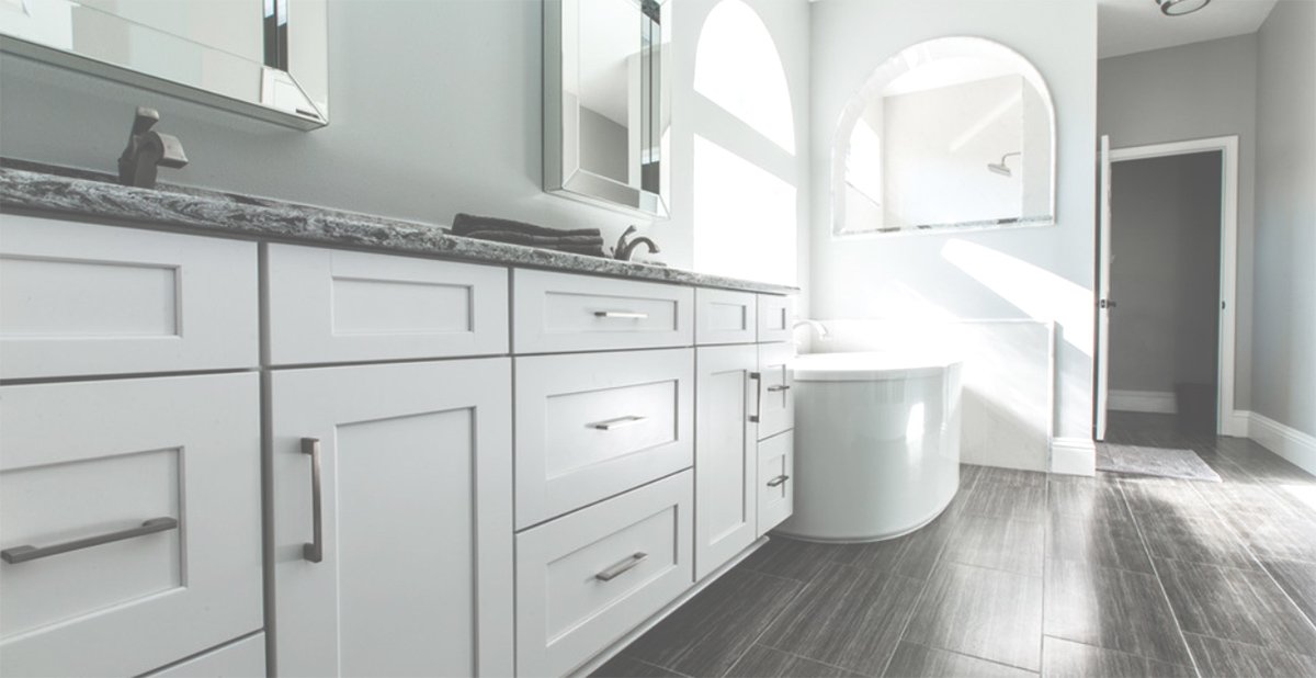 white shaker vanities